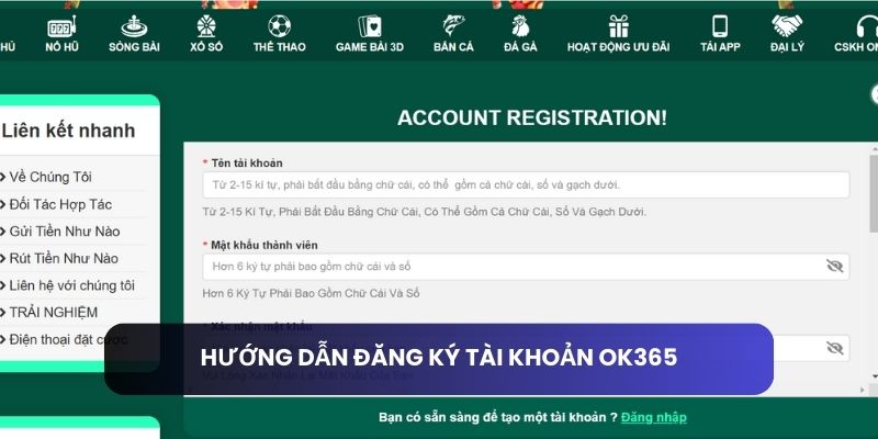 Hướng dẫn đăng ký tài khoản OK365